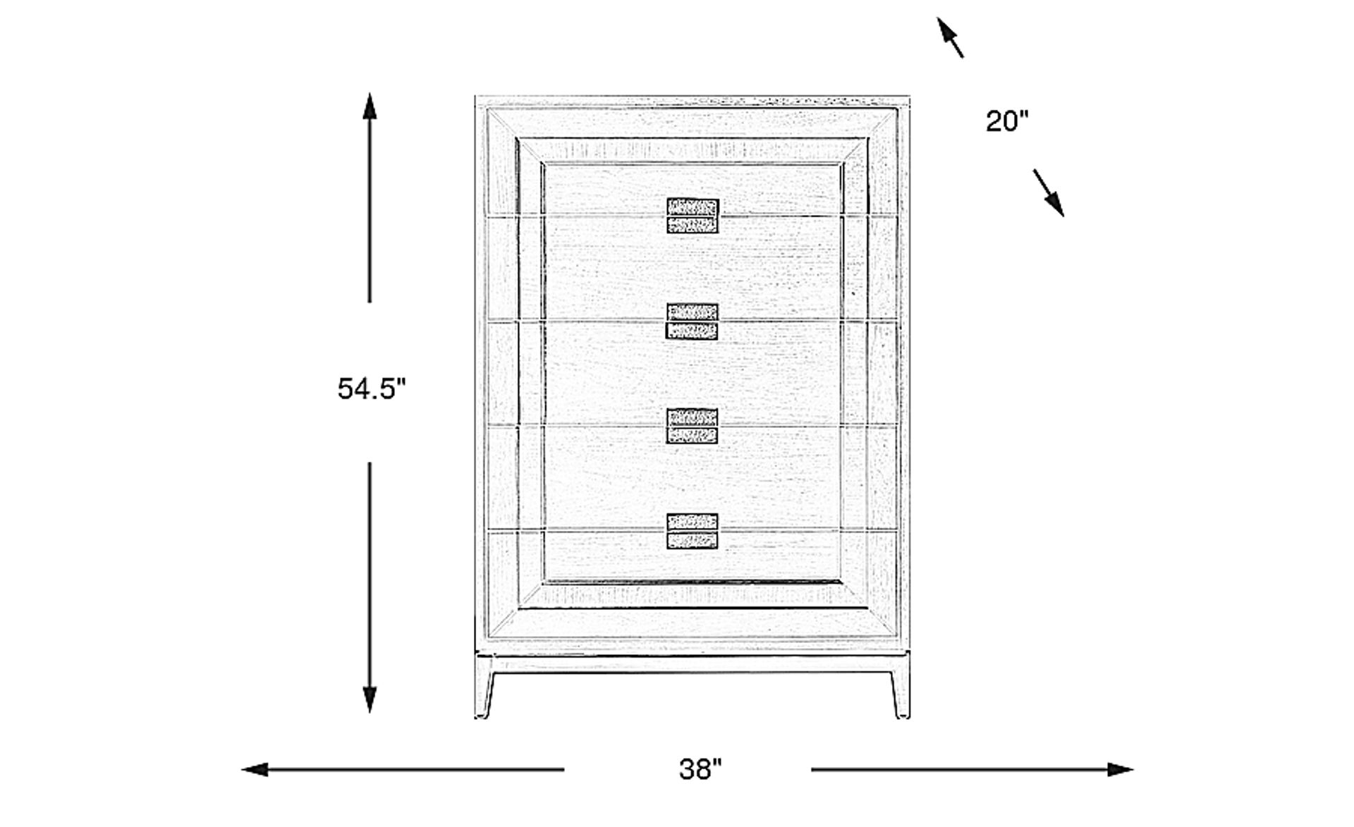 Dimension Image. Please refer to the Dimension Tab on this page for dimension details.