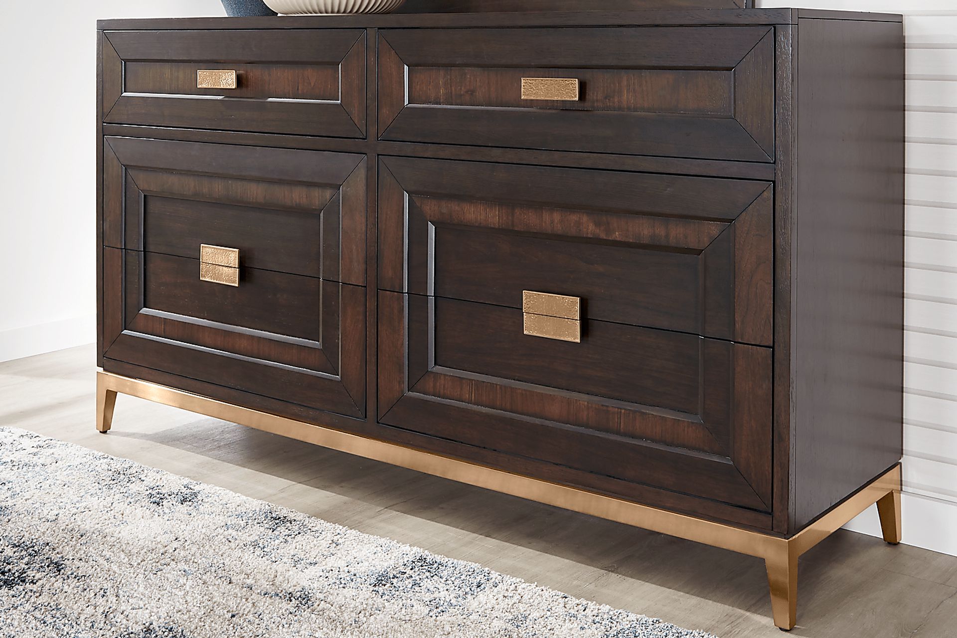 Lavo Brown Cherry Dark Wood Dresser | Rooms to Go