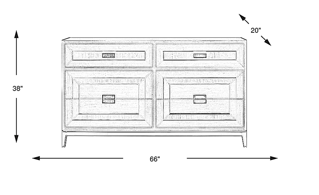 Lavo Brown Cherry Dresser