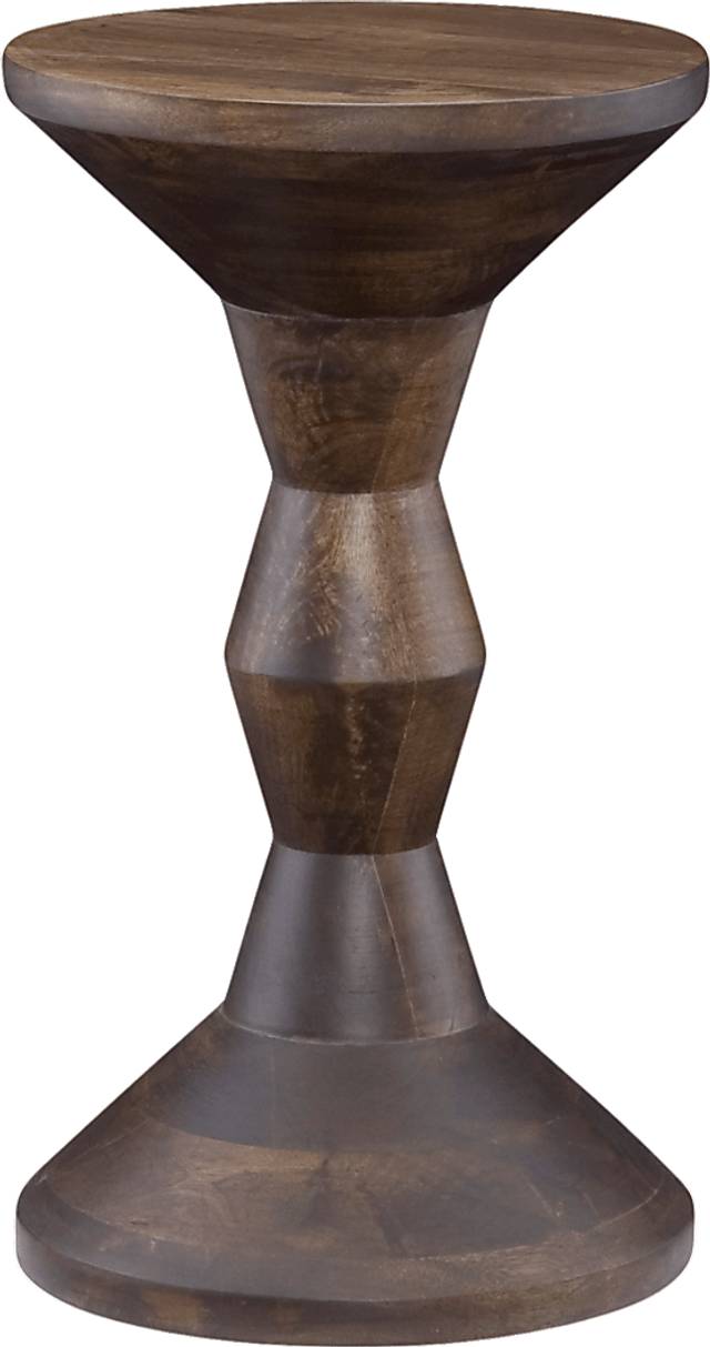 Lawen Brown Accent Stool - Thumbnail - Image 1