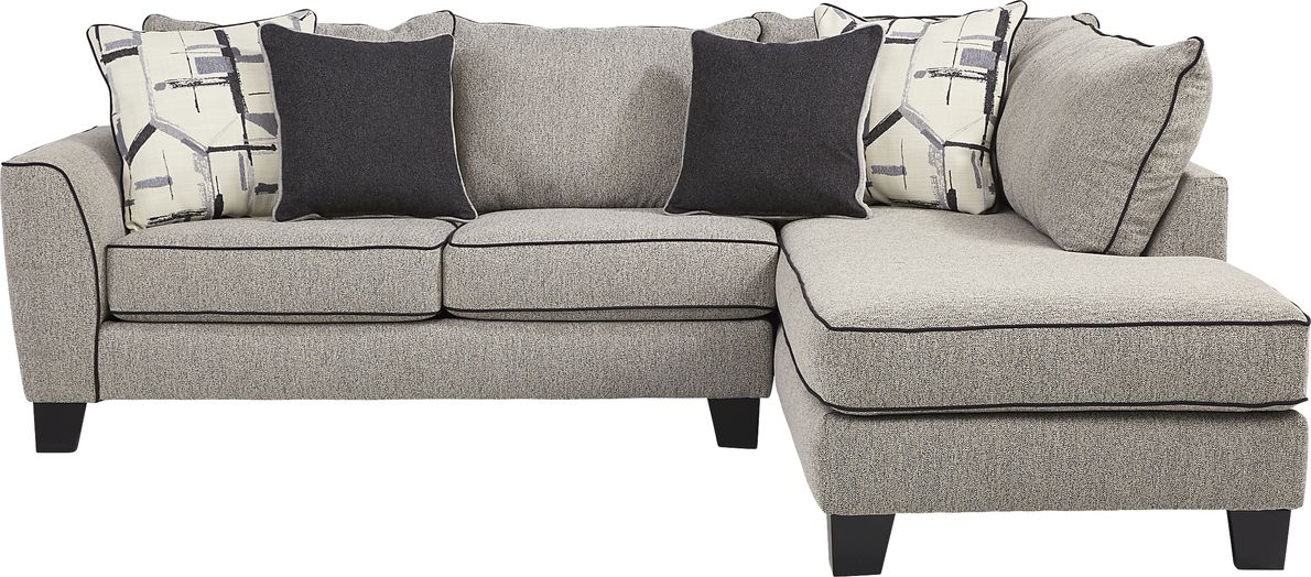 Robson Street Dark Gray Woven 2 Pc Right Arm Sectional - Rooms To Go