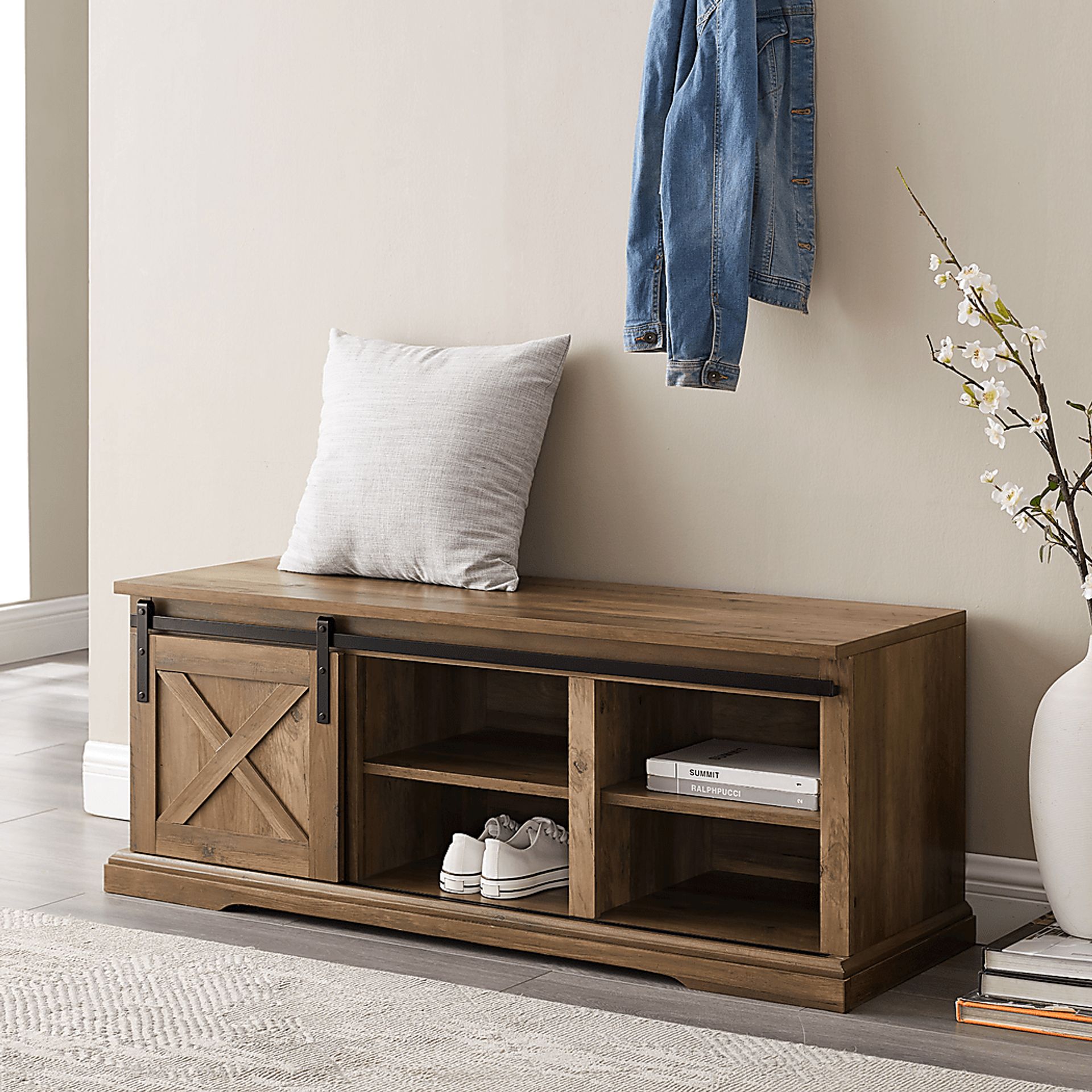 Lawther Barnwood Accent Bench - Image 4