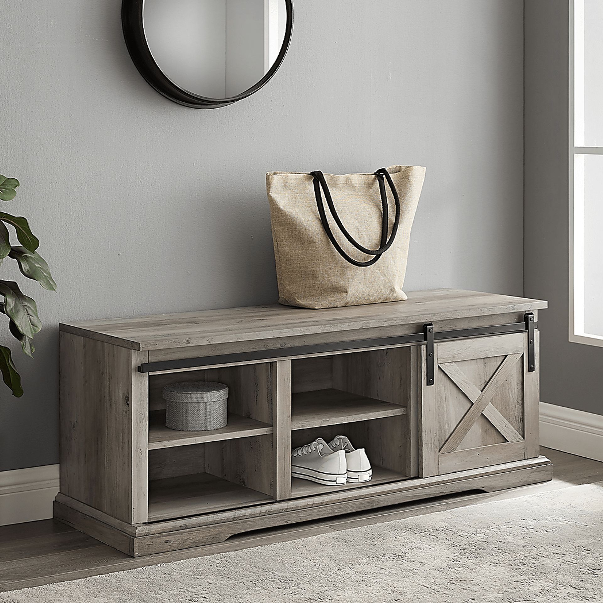 Lawther Gray Accent Bench - Image 4