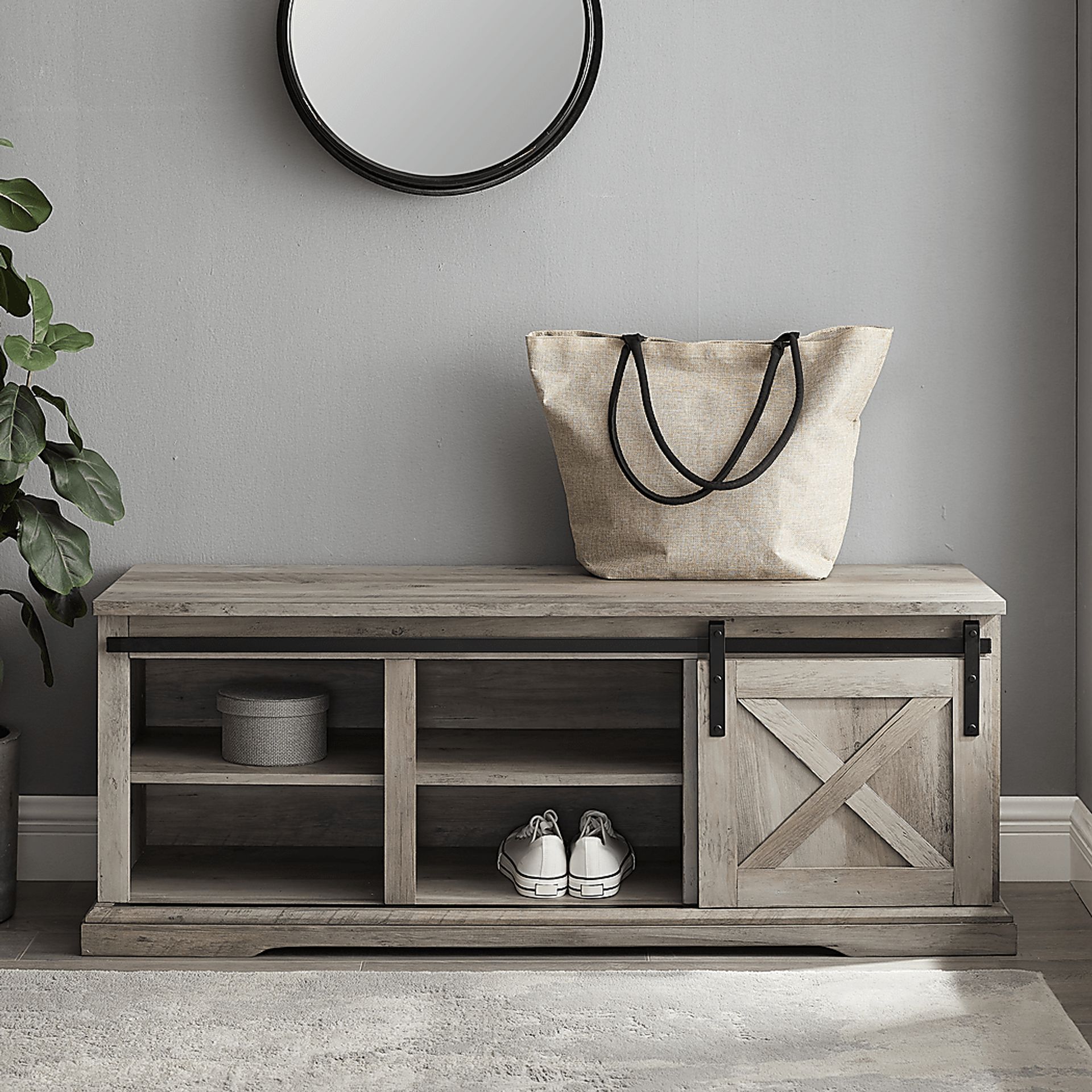 Lawther Gray Accent Bench - Image 5