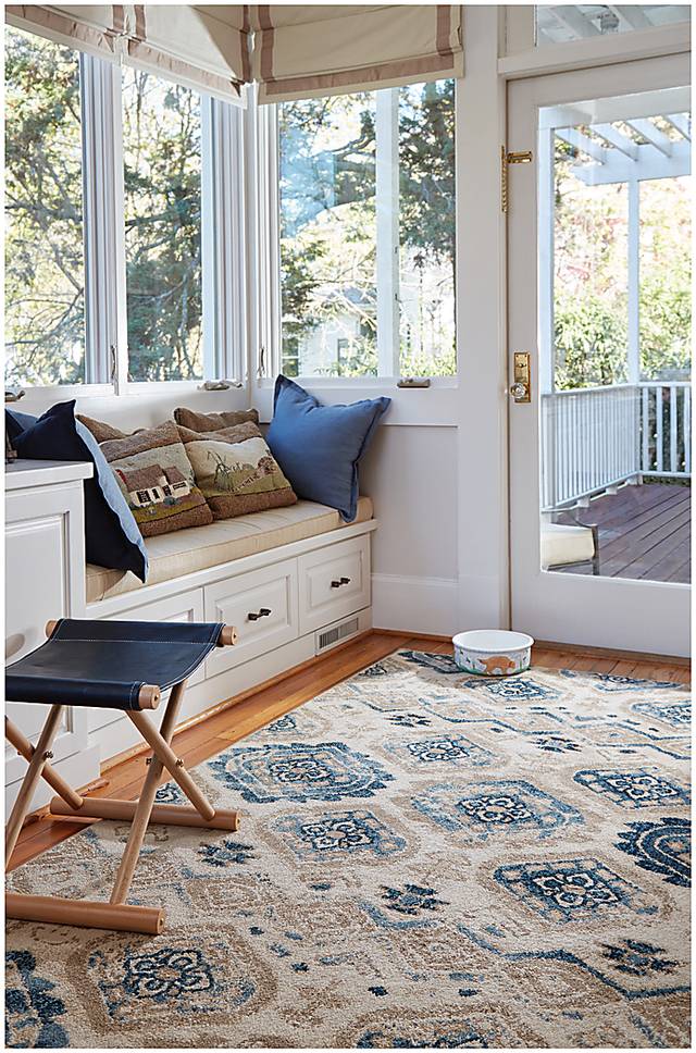 Laydon Blue 7'8 x 10'10 Rug - Thumbnail - Image 2