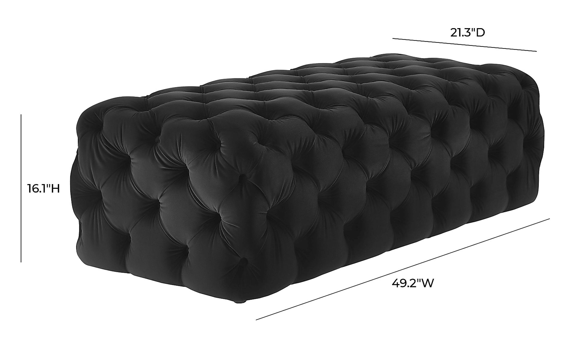 Layla Quinn Black Ottoman - Image 6