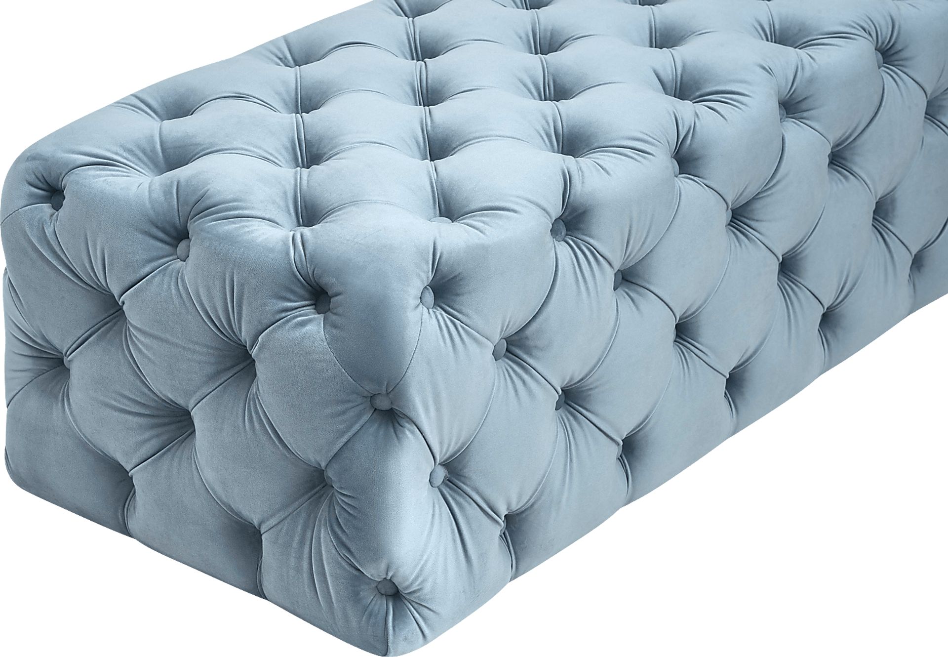 Layla Quinn Blue Ottoman - Image 4