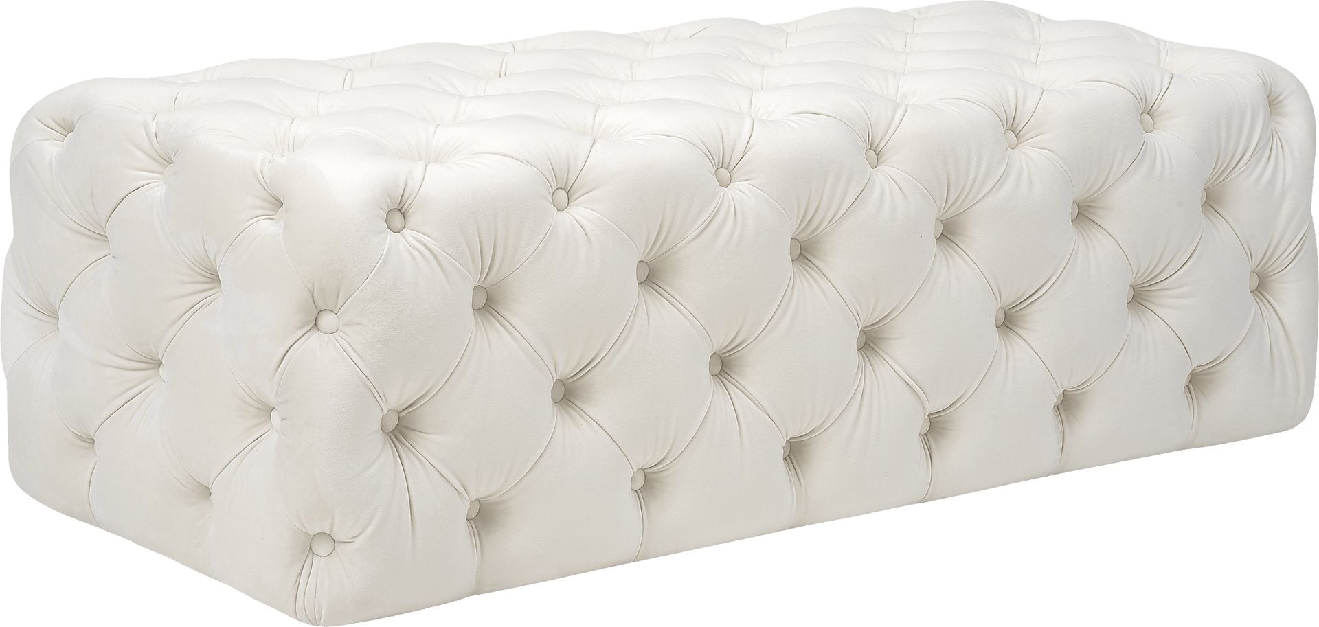 Layla Quinn Cream Ottoman - Image 1