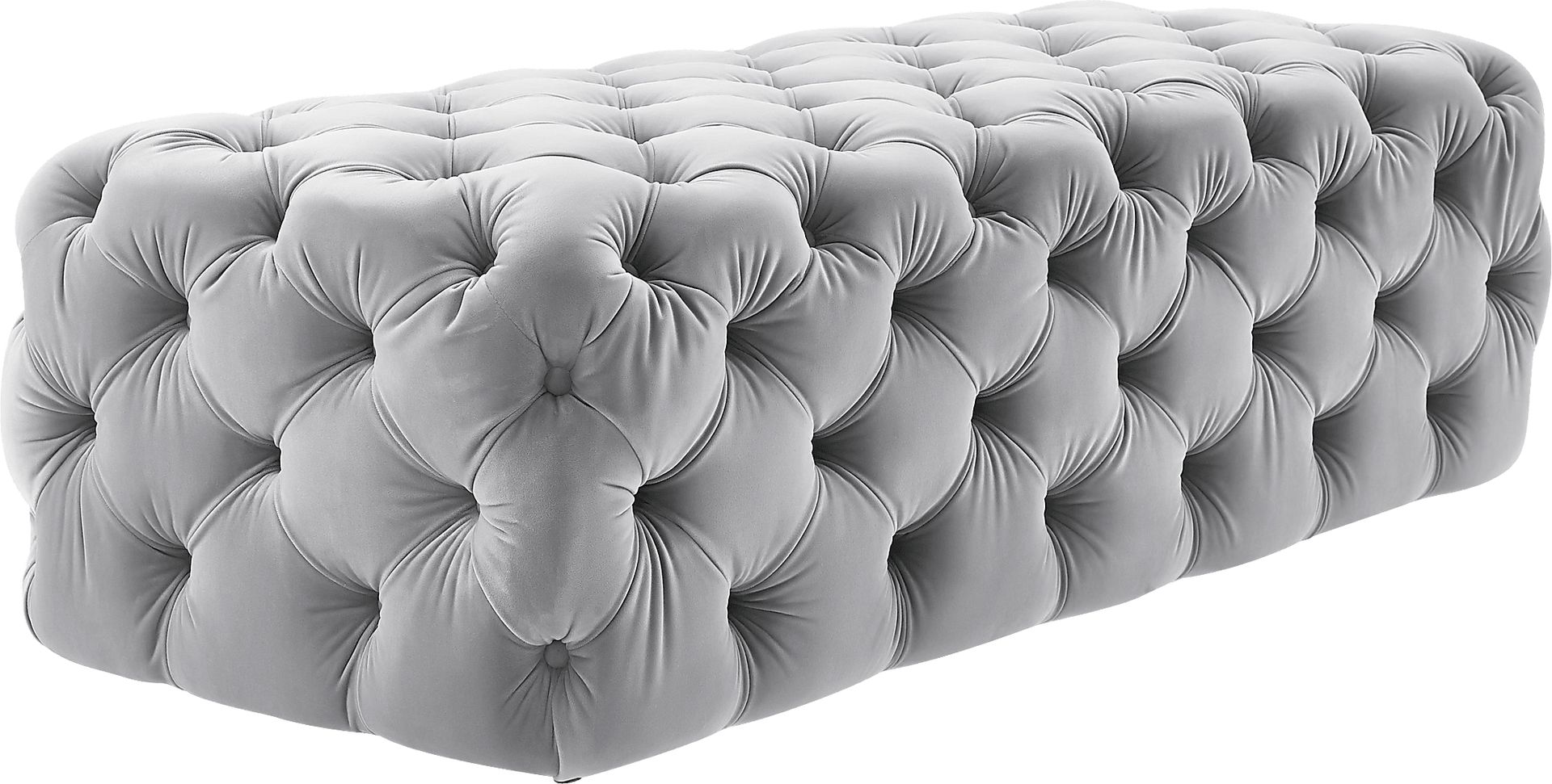 Layla Quinn Gray Ottoman - Image 2