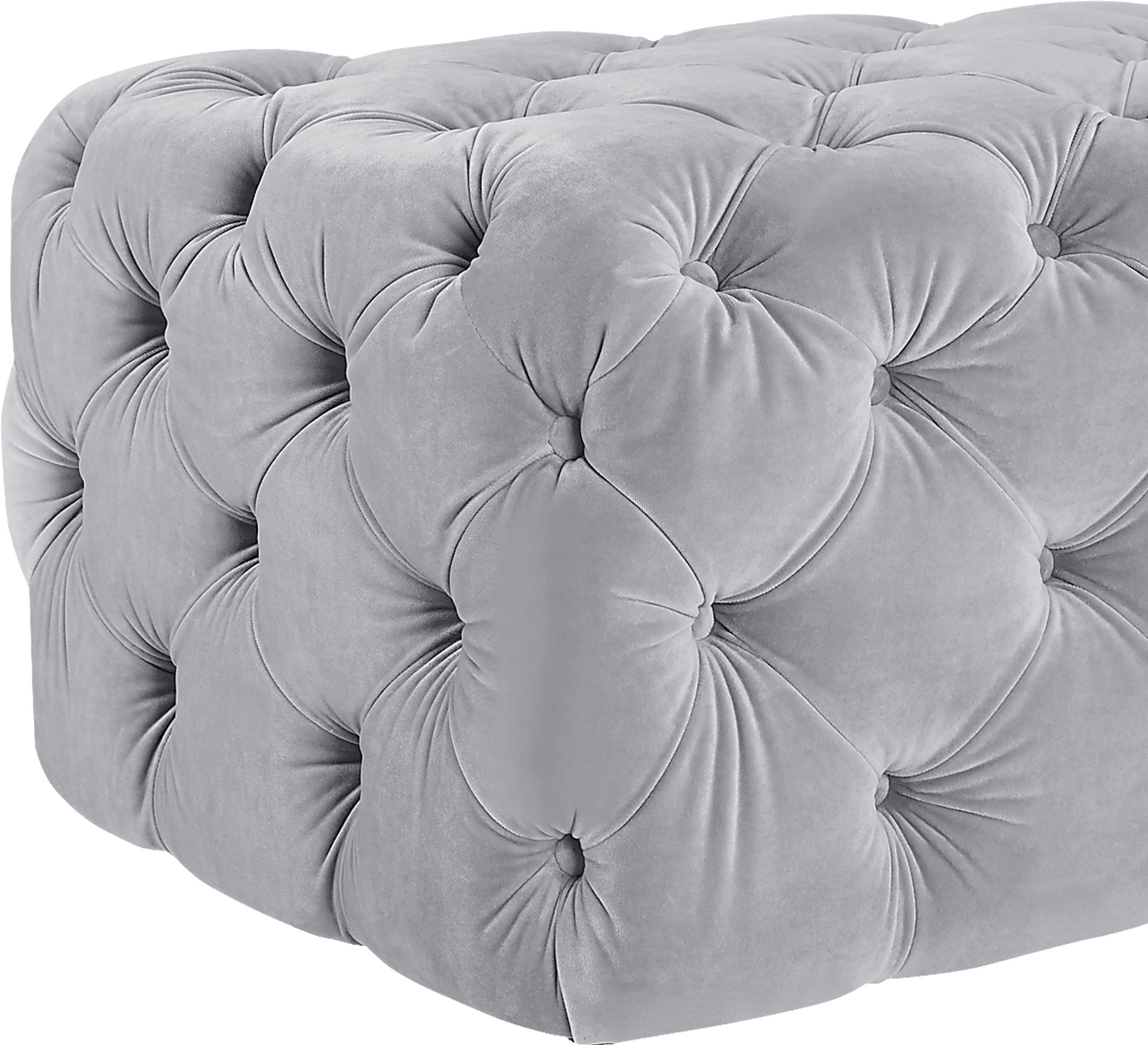 Layla Quinn Gray Ottoman - Image 4
