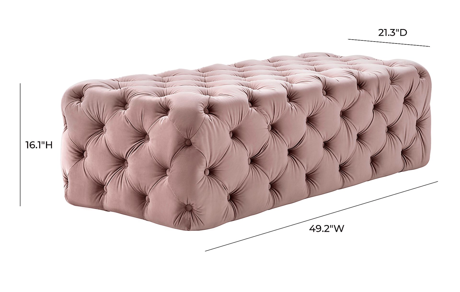 Layla Quinn Mauve Ottoman - Image 6