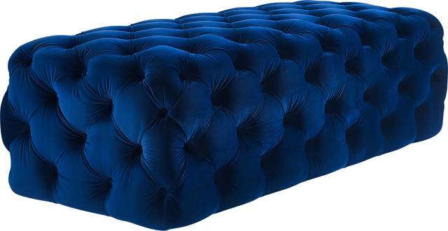 Layla Quinn Navy Ottoman - Thumbnail - Image 2