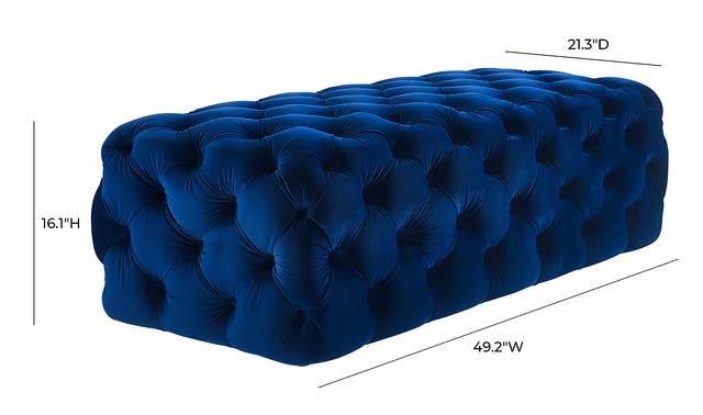 Layla Quinn Navy Ottoman - Thumbnail - Image 5