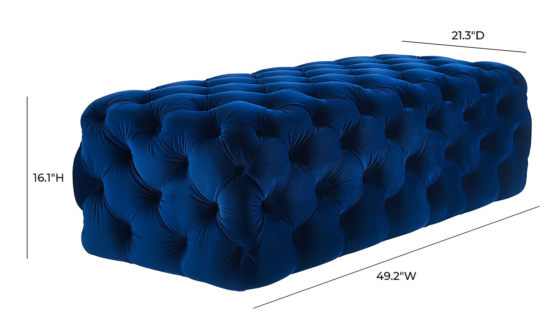 Layla Quinn Navy Ottoman - Image 5