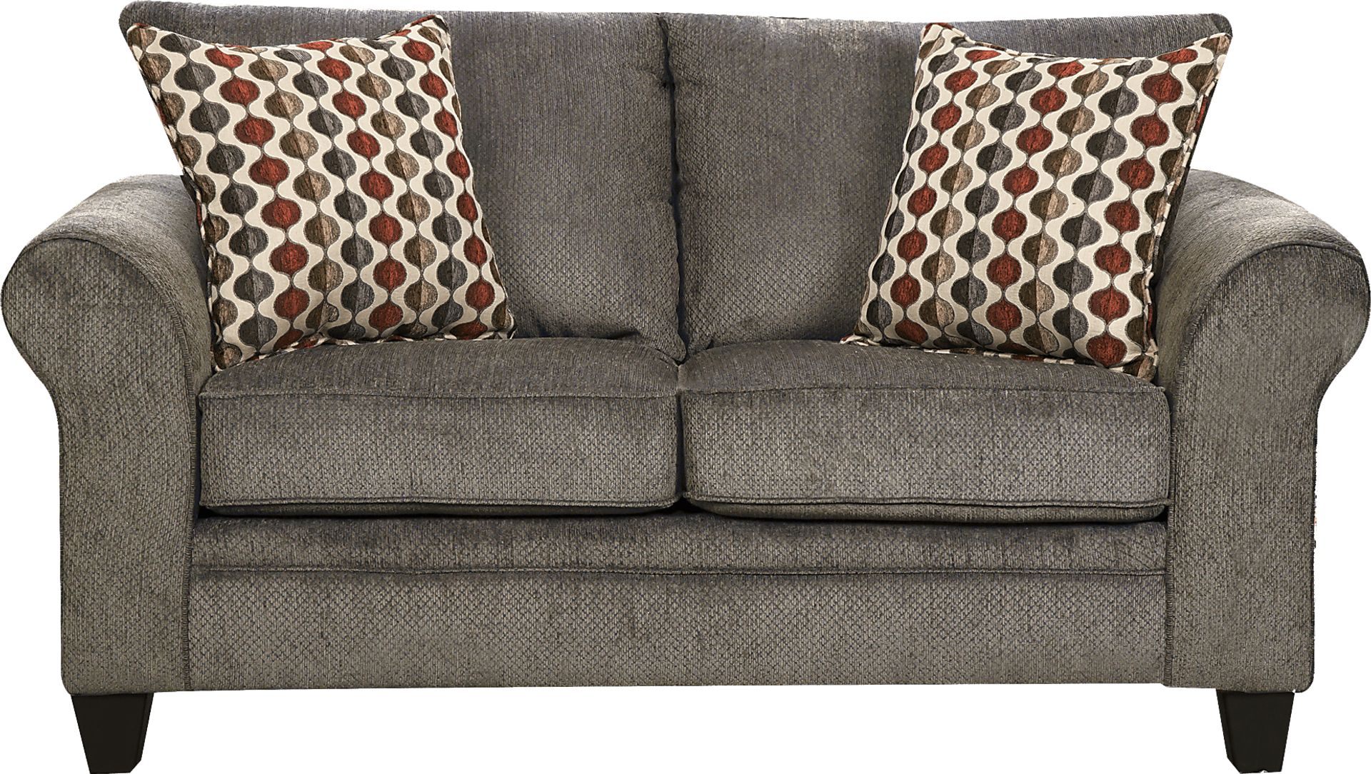 Layna 2 Pc Pewter Gray Chenille Fabric Living Room Set With Sofa ...