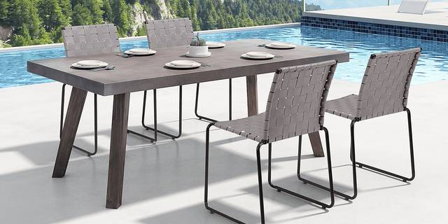 Layne Lagoon Gray 5 Pc Outdoor Dining Set - Thumbnail - Image 1