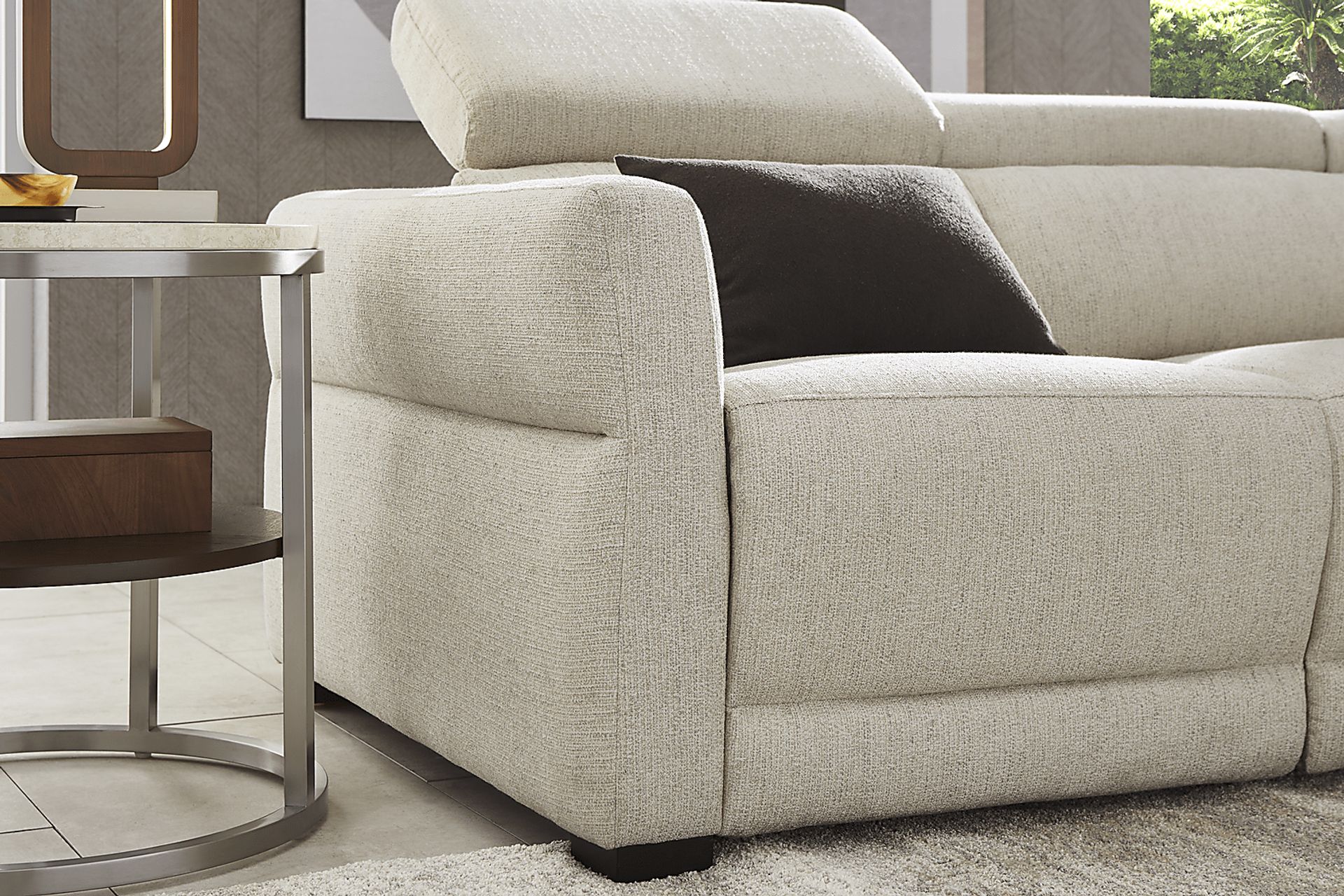 Layton Beige 3 Pc Dual Power Reclining Sectional - Image 4