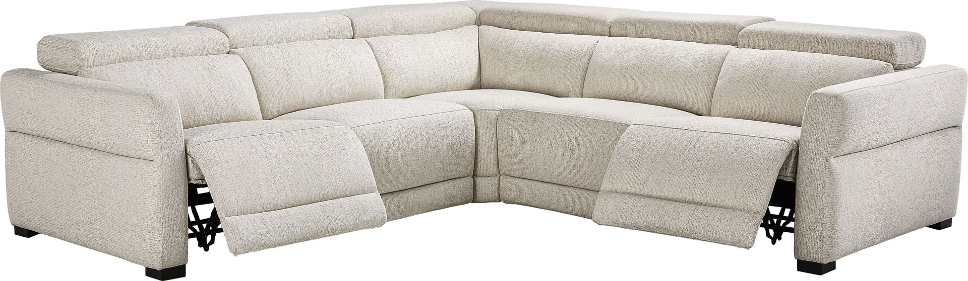 Layton Beige 3 Pc Dual Power Reclining Sectional - Image 1