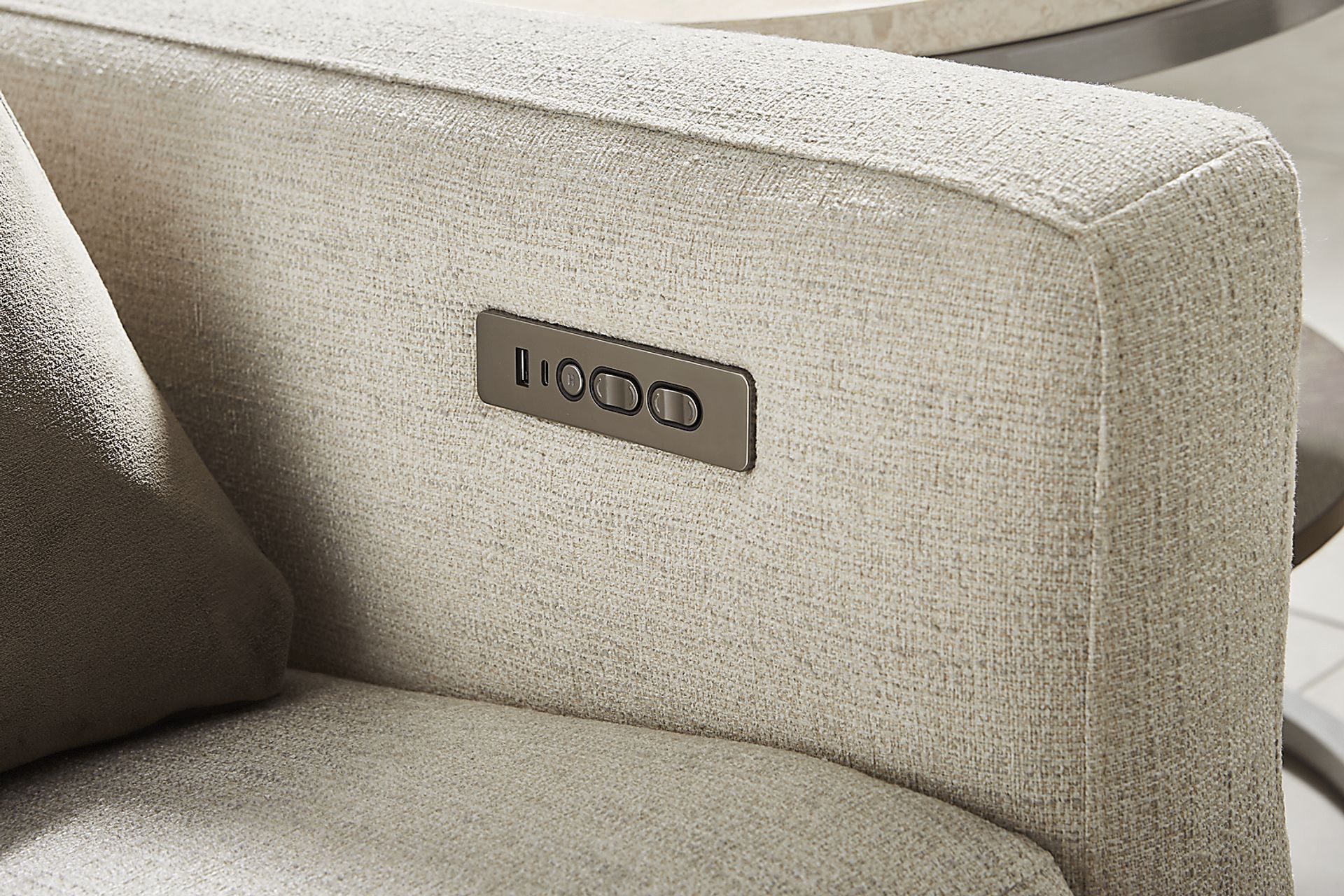 Layton Beige 3 Pc Dual Power Reclining Sectional - Image 6