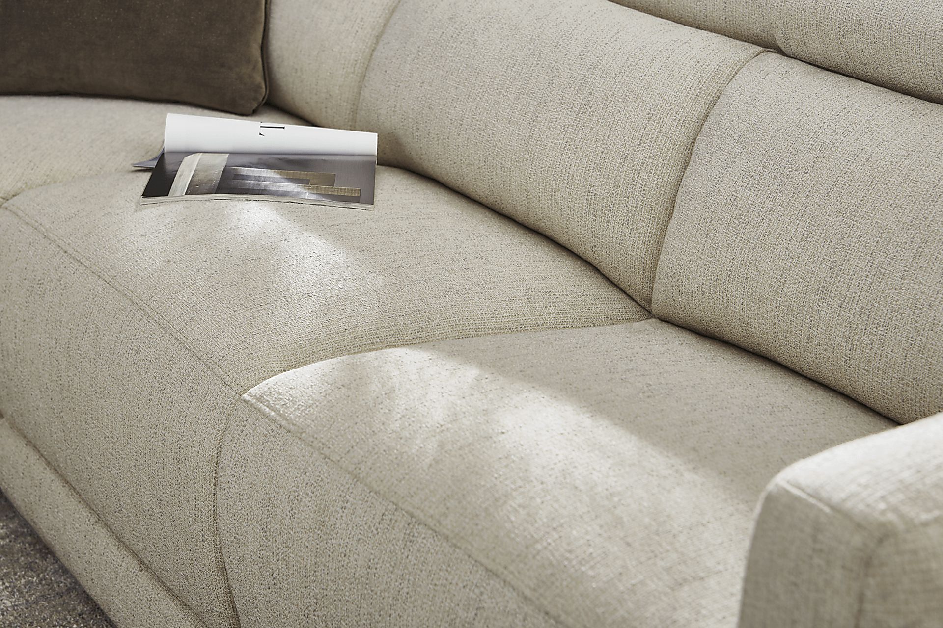 Layton Beige 3 Pc Dual Power Reclining Sectional - Image 7