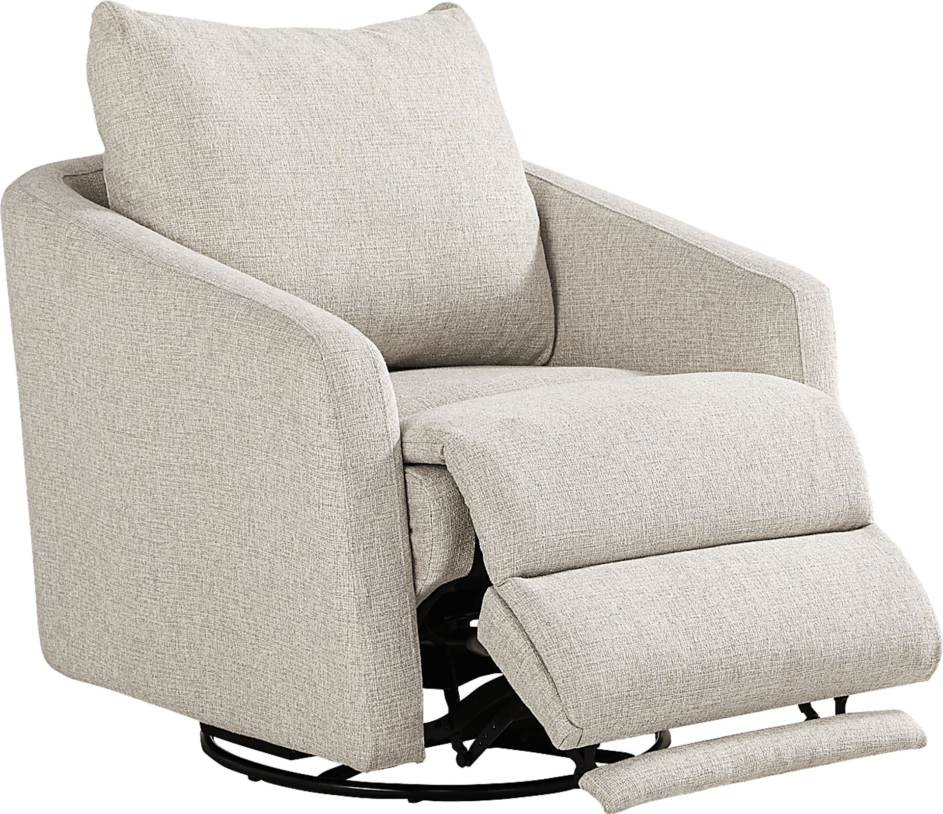 Layton Beige Power Swivel Chair - Image 1
