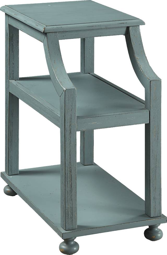 Layton Teal Accent Table - Thumbnail - Image 1