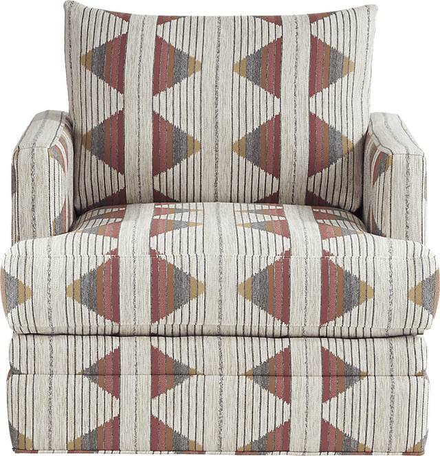 Lazo Red Swivel Accent Chair - Thumbnail - Image 2