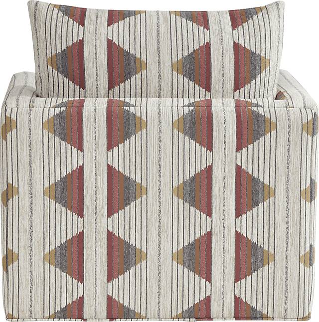 Lazo Red Swivel Accent Chair - Thumbnail - Image 3