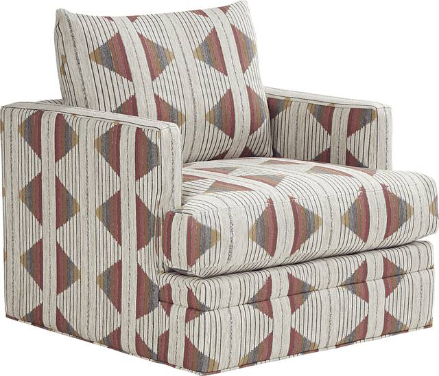 Lazo Red Swivel Accent Chair - Thumbnail - Image 1