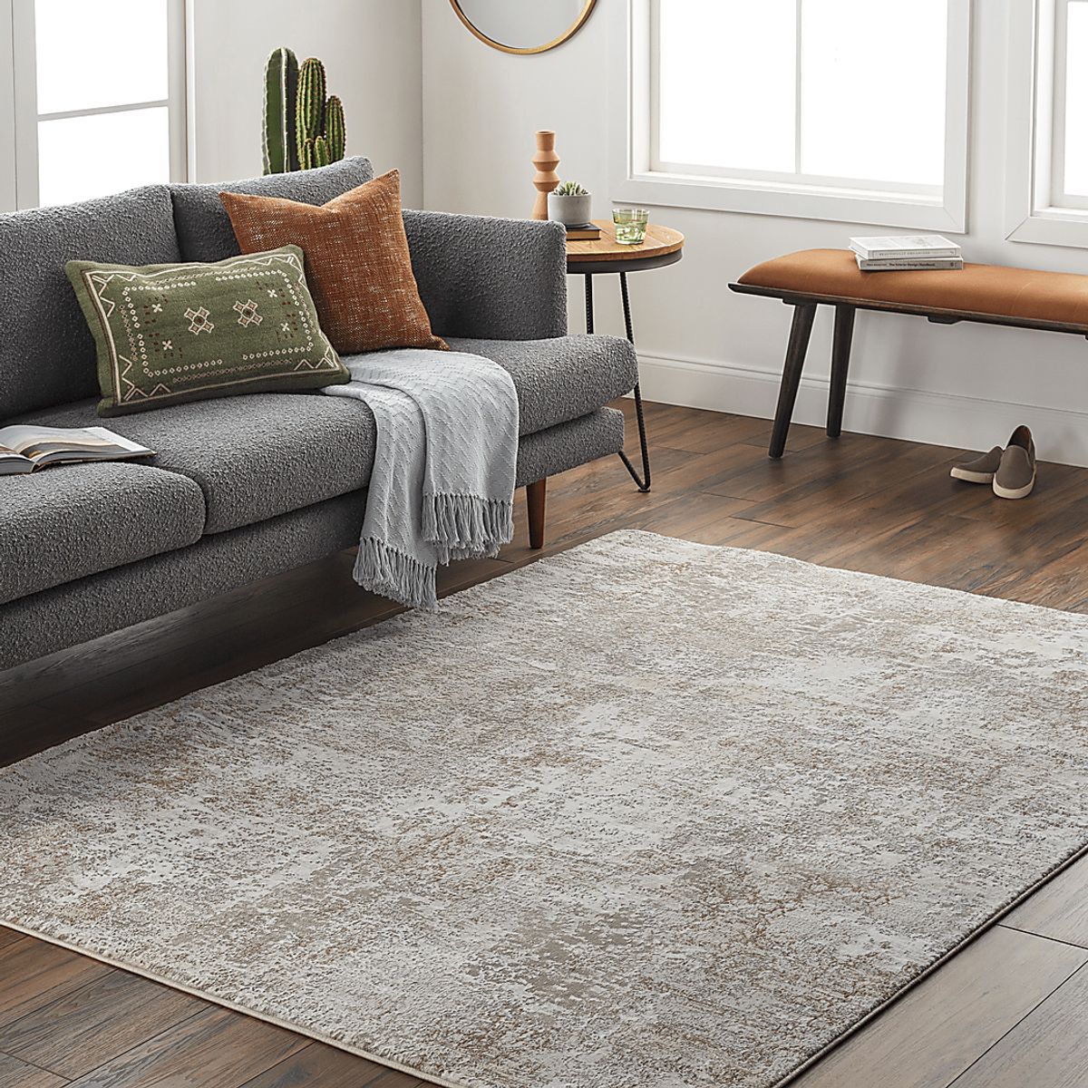 Lazto Amber,Ivory,Light Gray,Medium Gray Beige,Gray,Yellow Rugs | Rooms ...