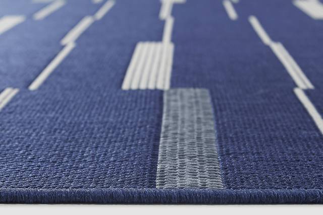 Lazuli Dark Blue 5'3 X 7' Indoor/Outdoor Rug - Thumbnail - Image 3