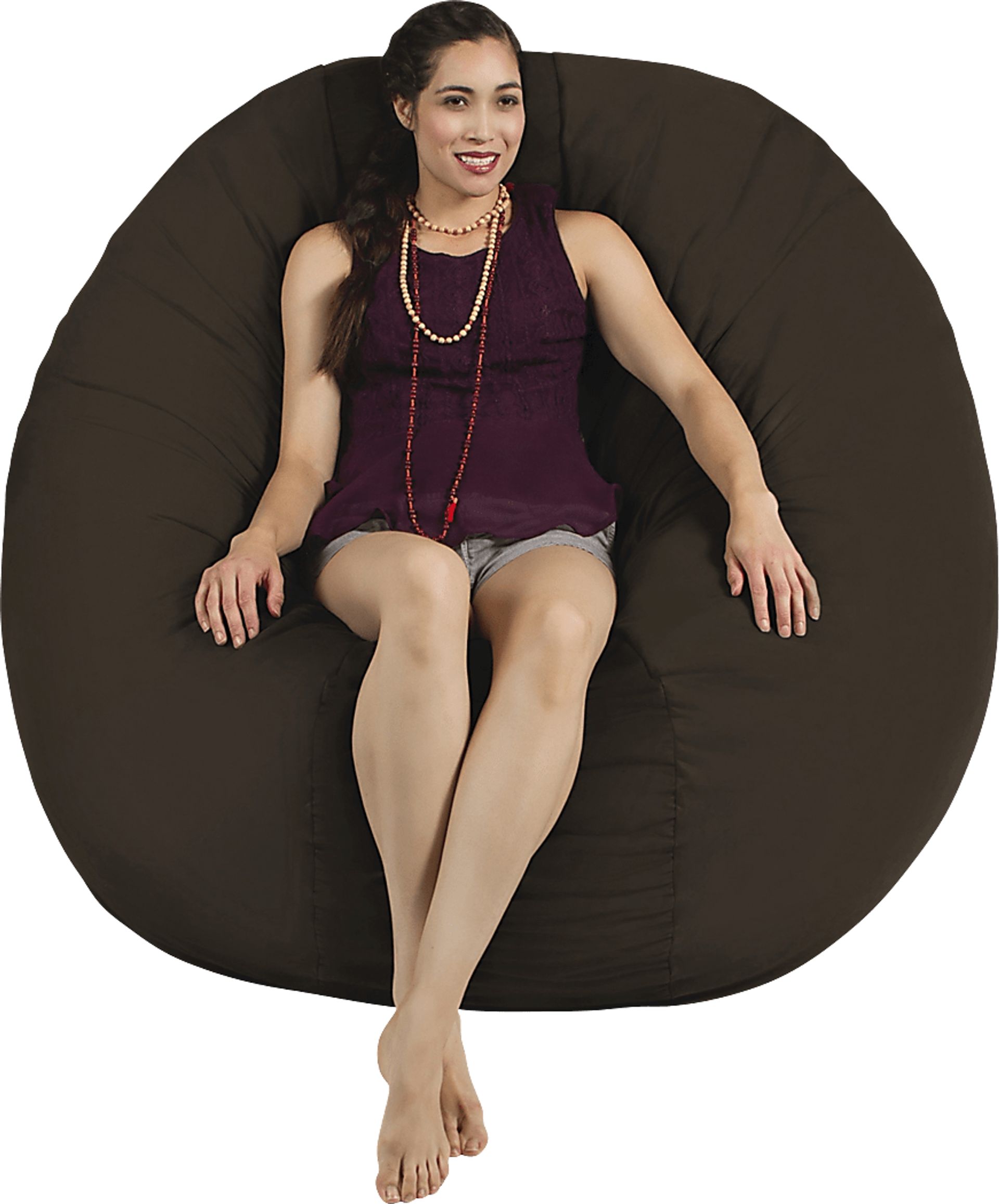 Lazy Days Brown Bean Bag Chair - Image 3
