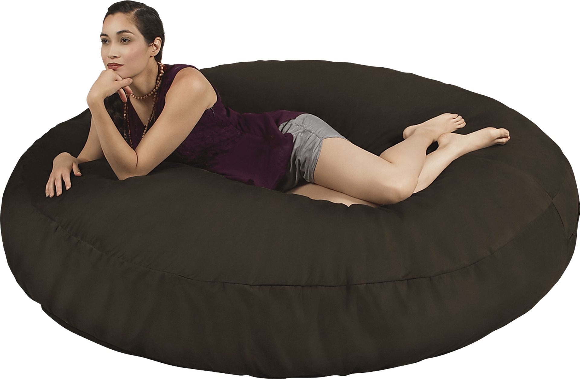 Lazy Days Brown Bean Bag Chair - Image 1