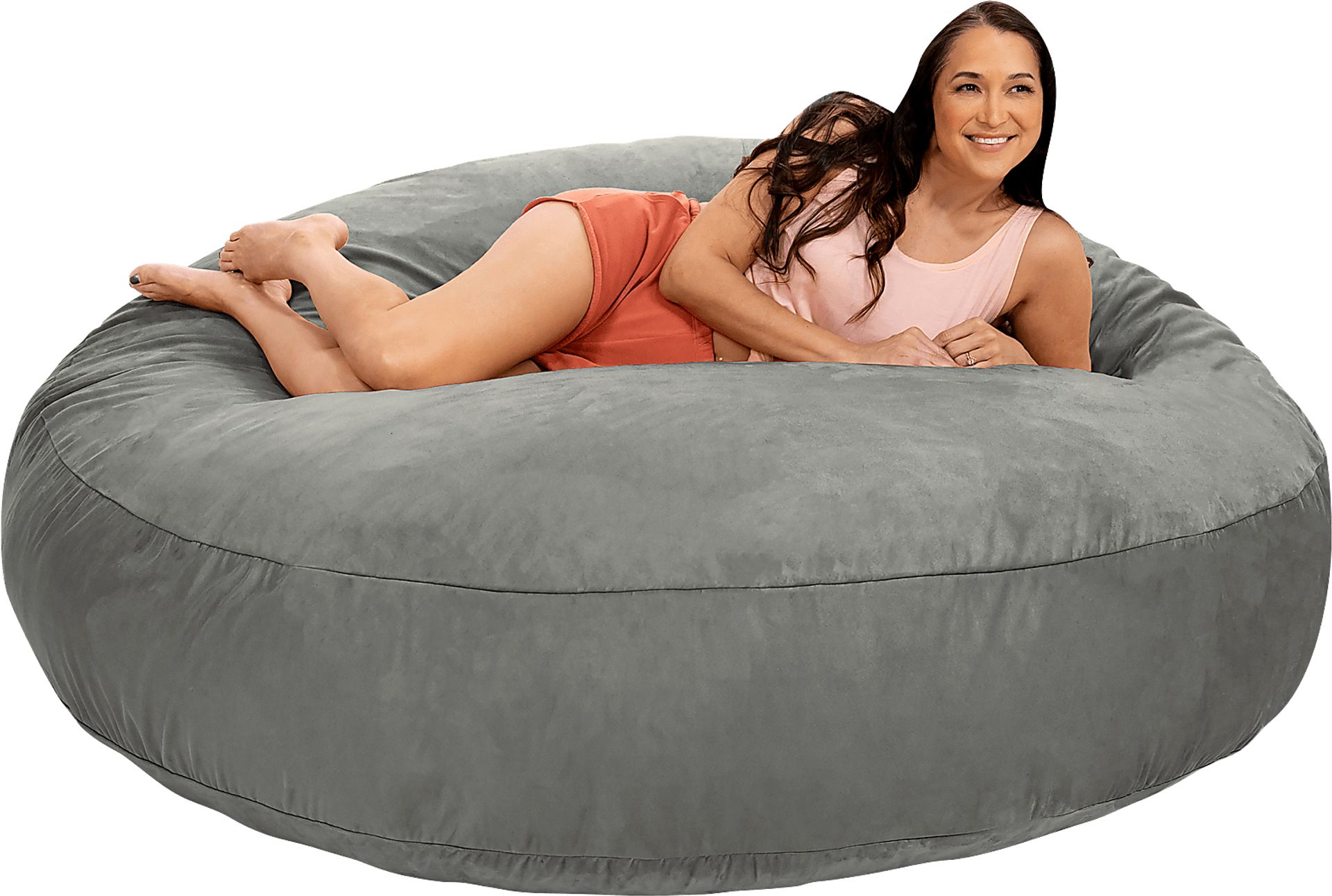 Lazy Dayz Gray Bean Bag Chair - Image 10