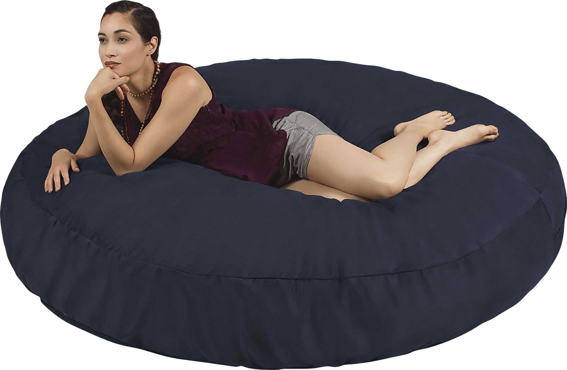 Lazy Dayz Navy Bean Bag Chair - Image 1