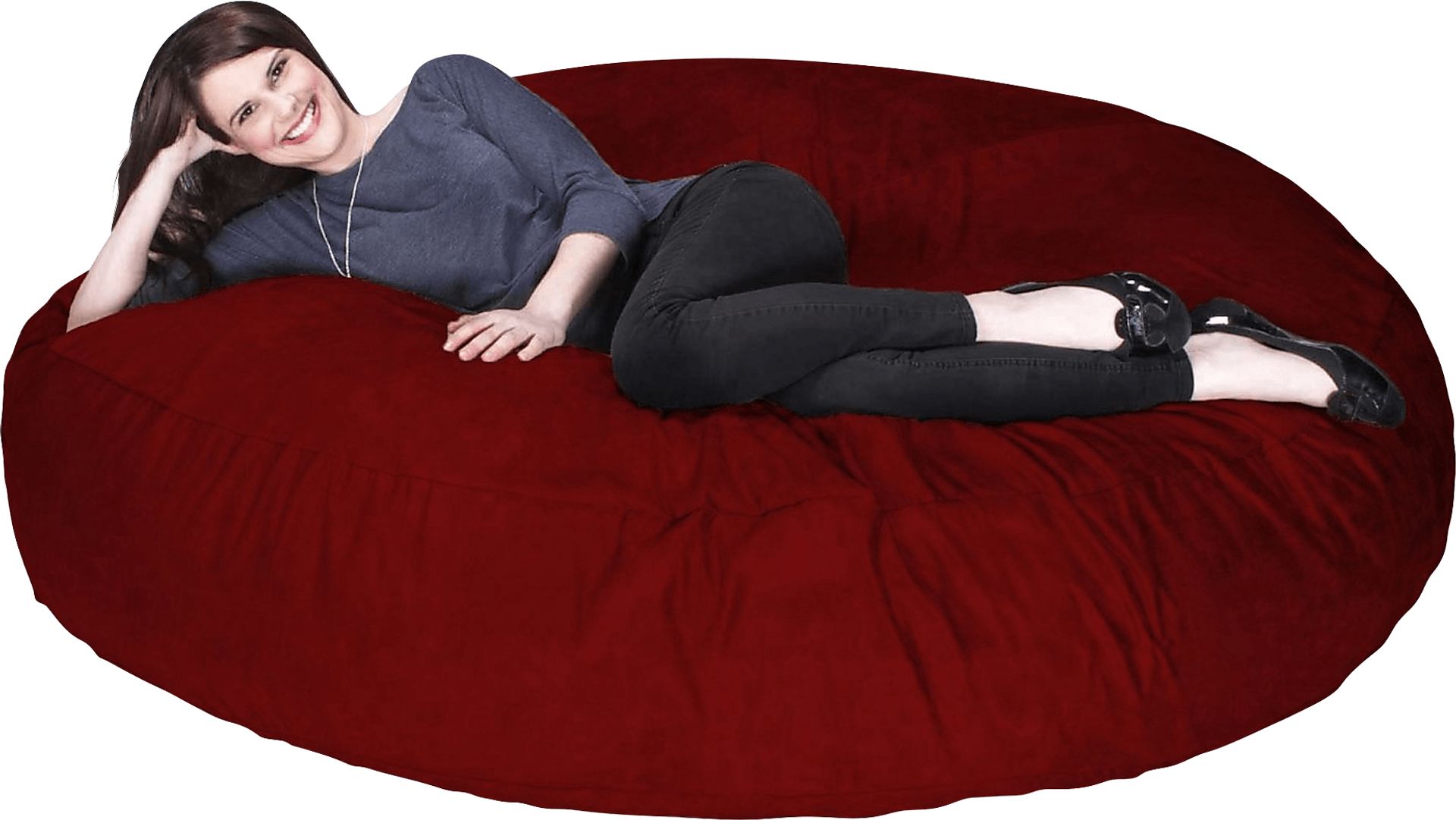 Lazy Dayz Red Bean Bag Chair - Image 2