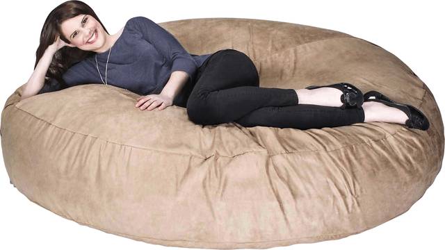 Lazy Dayz Tan Bean Bag Chair - Thumbnail - Image 2