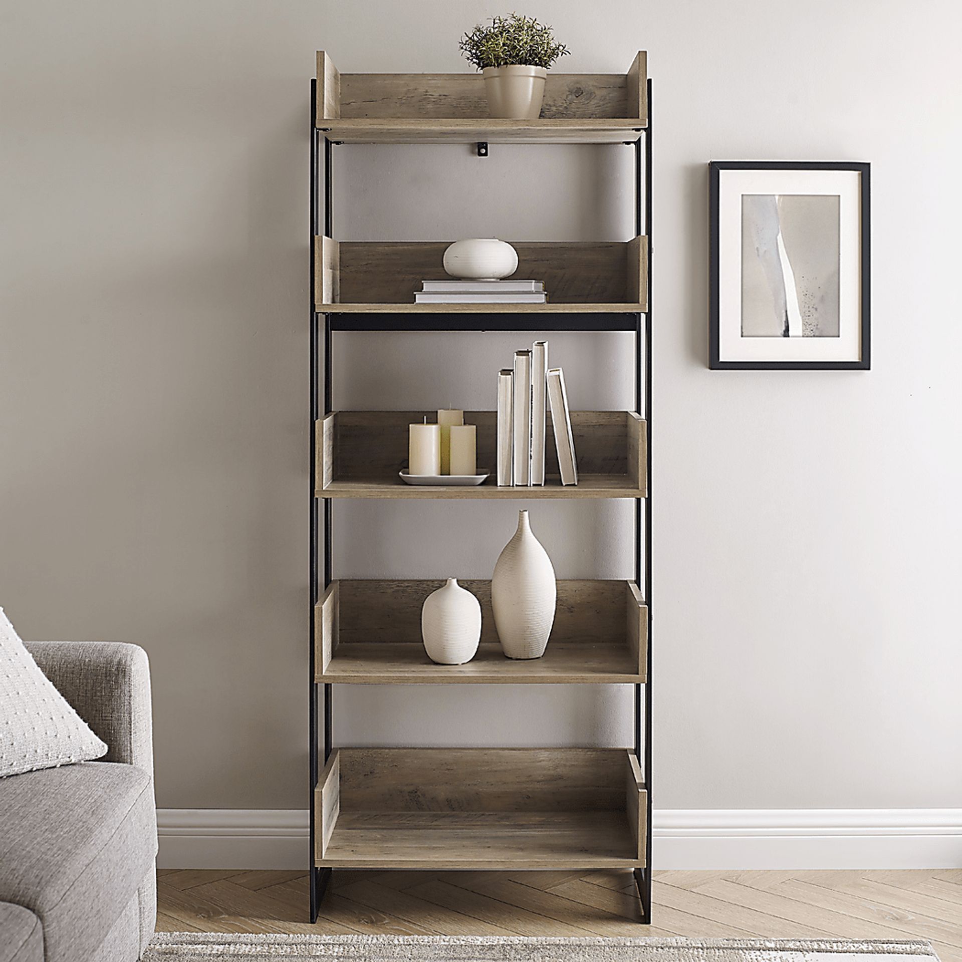 Leadenhall Gray Bookcase - Image 6