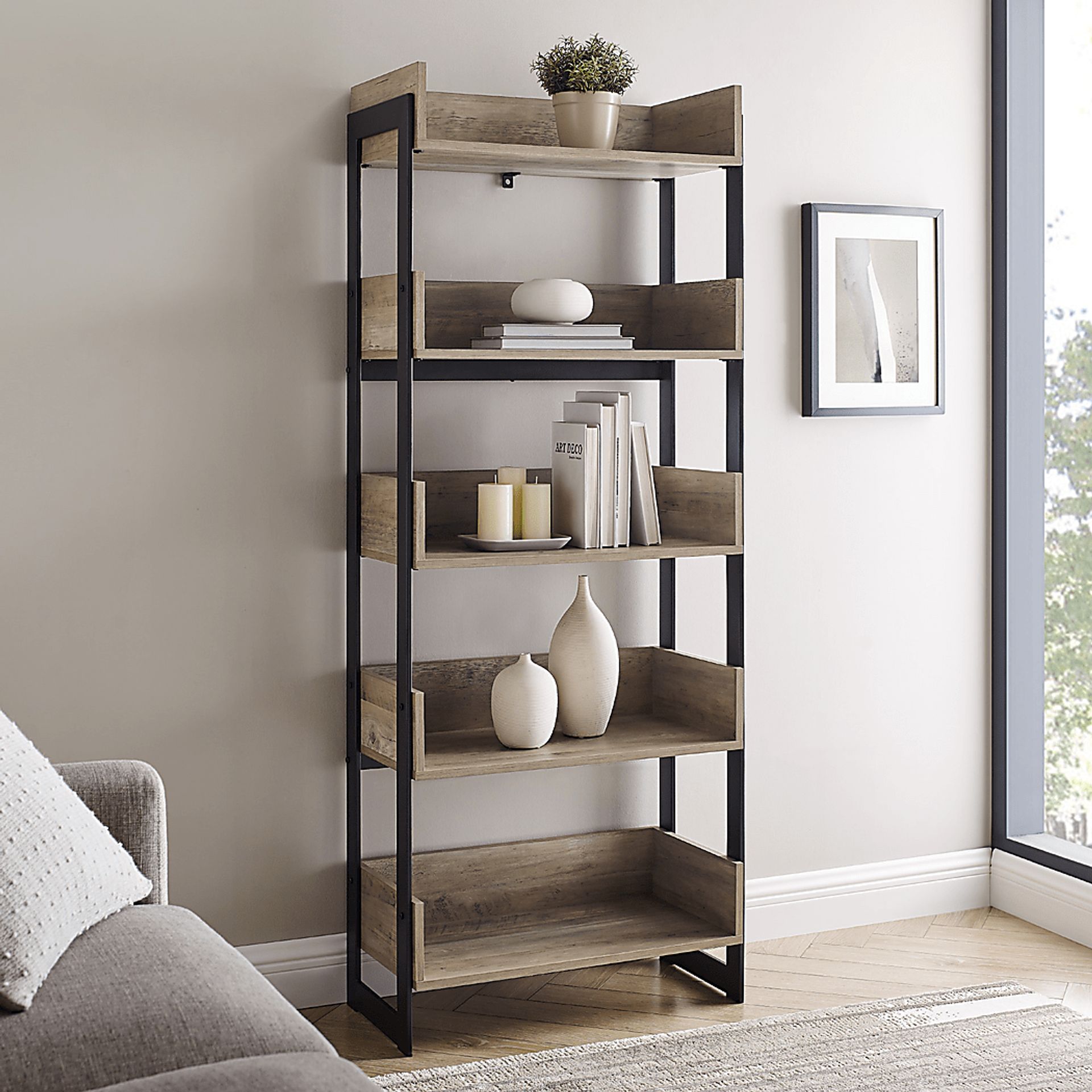 Leadenhall Gray Bookcase - Image 7