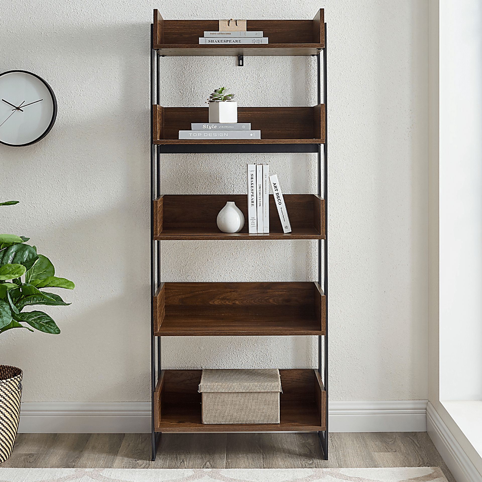 Leadenhall Walnut Bookcase - Image 6