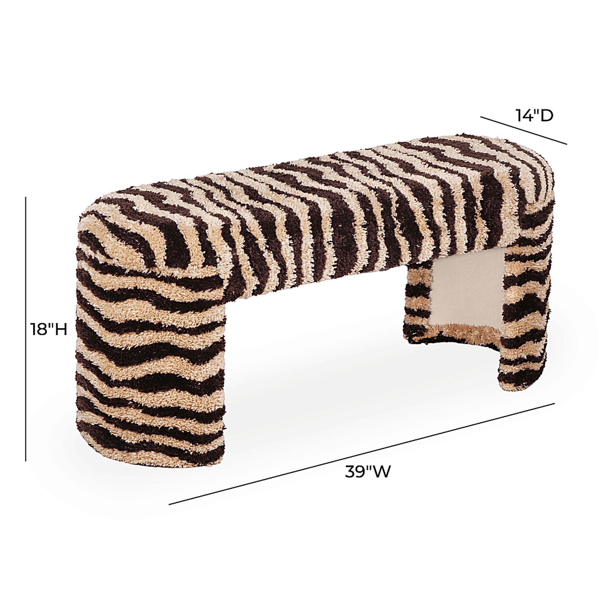 Leafwing Brown Accent Bench - Image 5