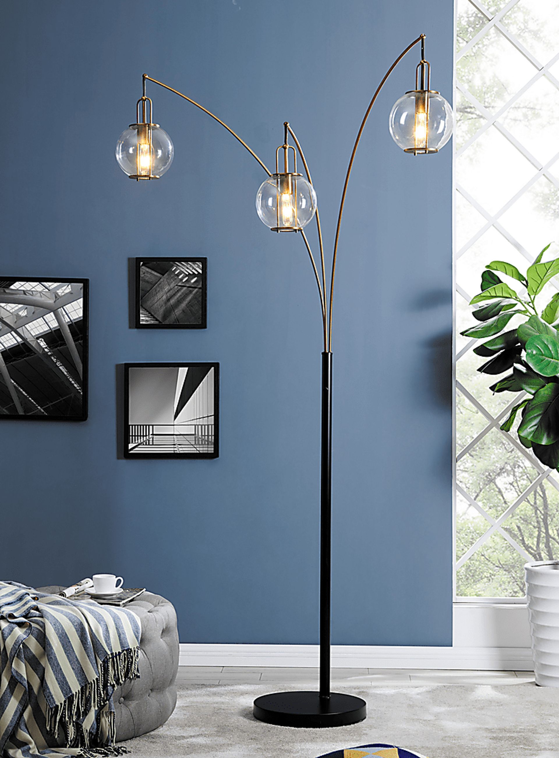 Leahey Isle Gold Floor Lamp - Image 2