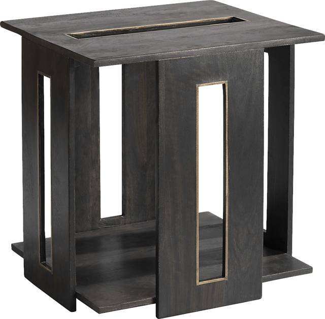 Leahy Dark Brown End Table - Thumbnail - Image 1