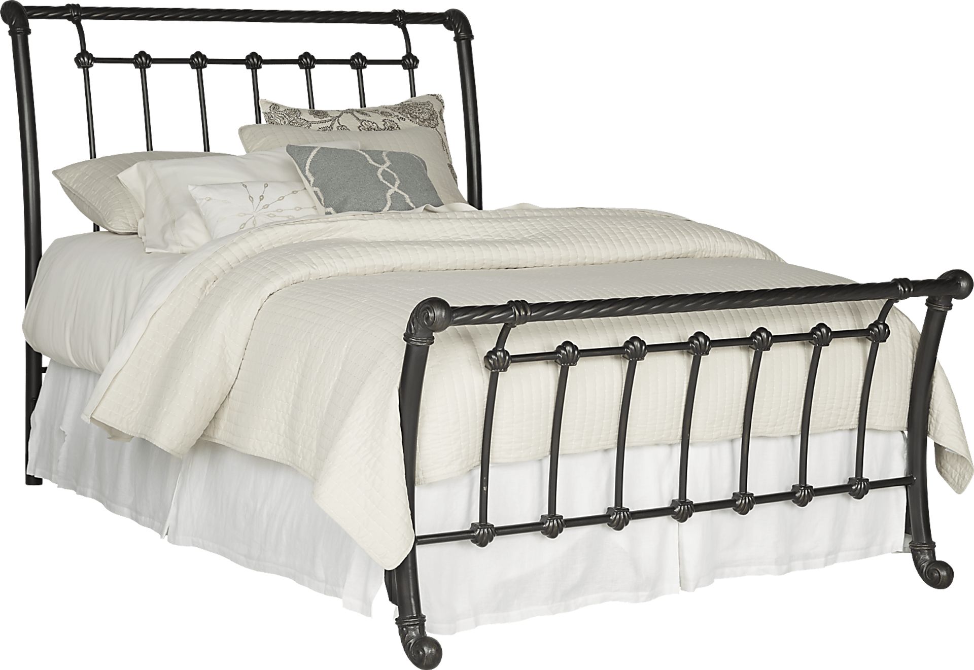 Leanna Black 3 Pc King Sleigh Bed - Image 1