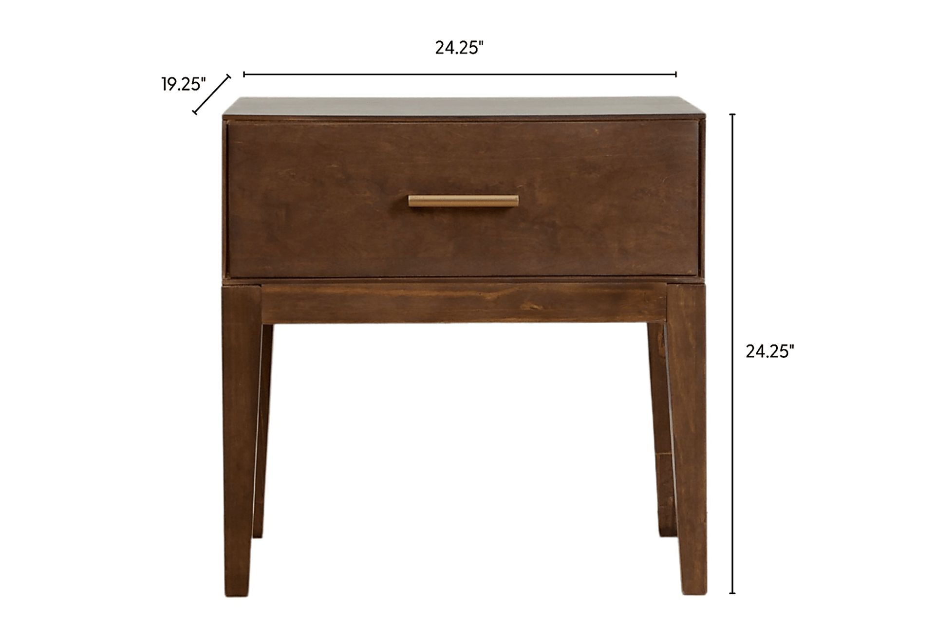 Learitt Walnut 1-Drawer Nightstand - Image 9