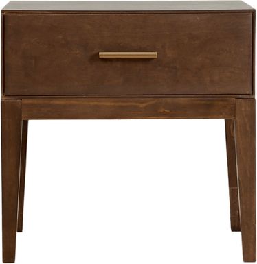 Learitt Walnut 1-Drawer Nightstand