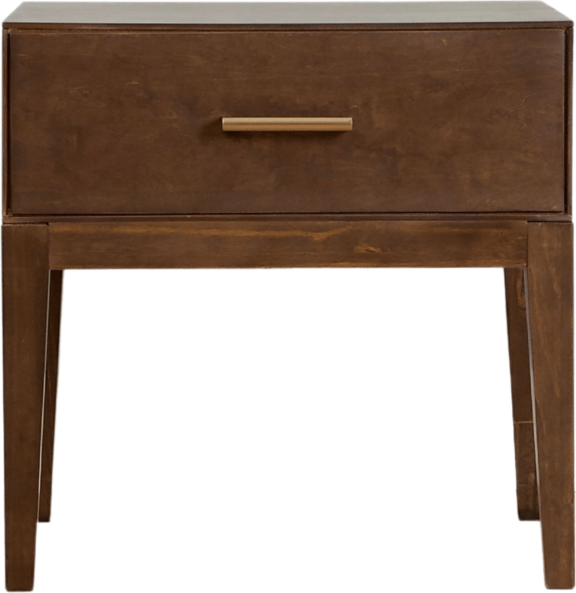 Learitt Walnut 1-Drawer Nightstand - Image 1