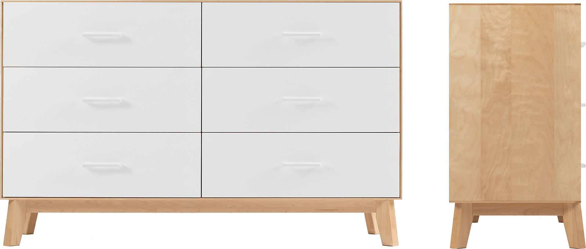 Learitt White Natural 6-Drawer Dresser - Image 6