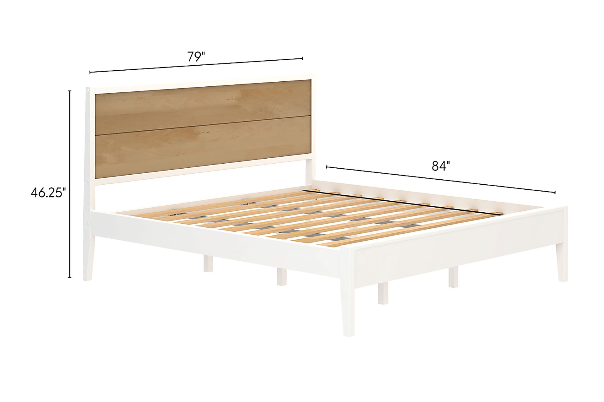 Learitt White Natural King Platform Bed - Image 7