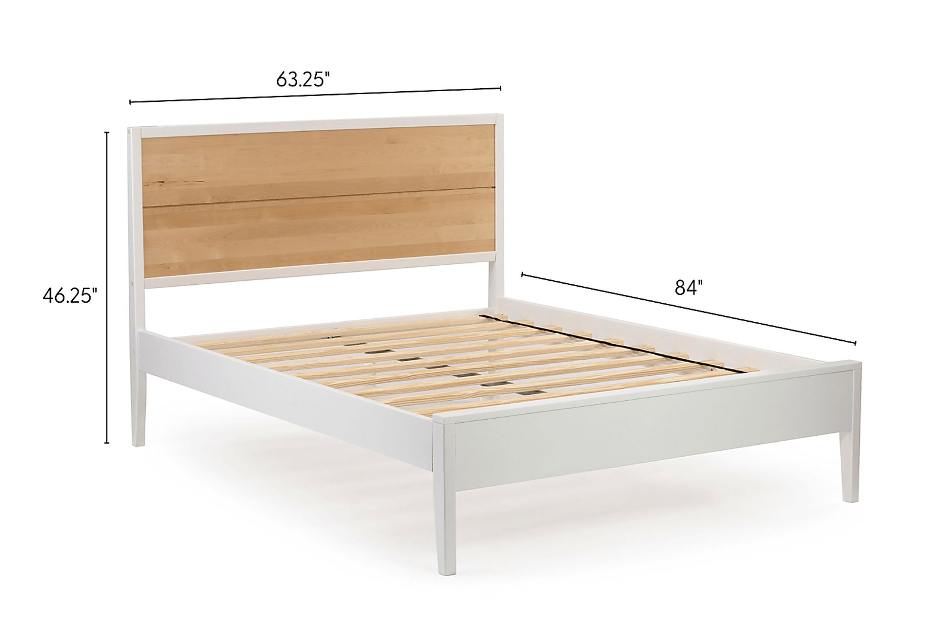 Learitt White Natural Queen Platform Bed - Image 9